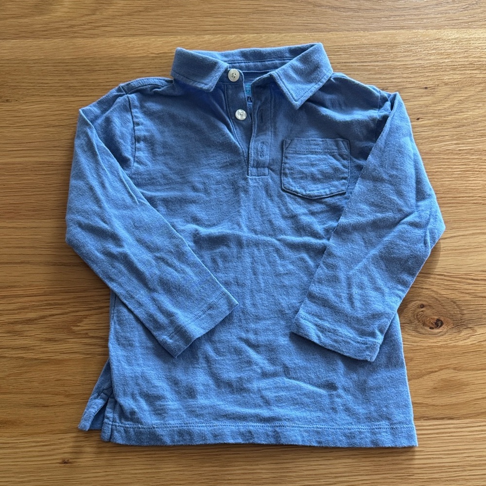 Crewcuts Blue Long Sleeve Polo for Kids